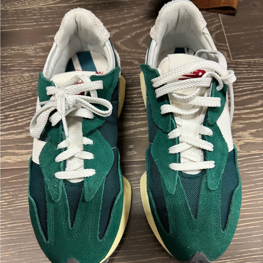 New Balance Green and White Athletic Shoes